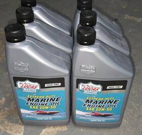 Lucas 049807106539 Marine 20w50 High Zinc Outboard Engine Motor Oil 6 Quarts