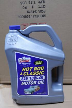 Lucas 049807106836 5-quart 10w-40 Hot Rod And Classic High Zinc Motor Oil New