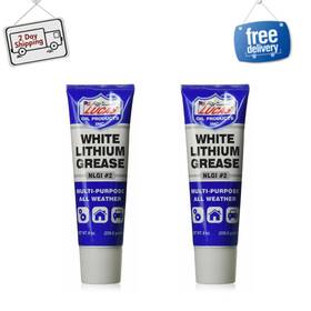 Lucas 10533-5 2 Pack Oil 10533 White Lithium Grease - 8 Oz. Squeeze Tube Free Ship