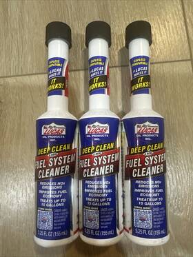10669 Lucas 3pk 5.25 Oz Bottles Oil Deep Clean Fuel System Injector Cleaner