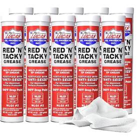 10005-30 Lucas Oil 100005 Red Inch N Tacky Grease 14-ounce 540 F Drop Point Pack Of 10