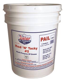 10027 Lucas Oil Products - Red N Tacky Grease/1x1/35 Lb Pail