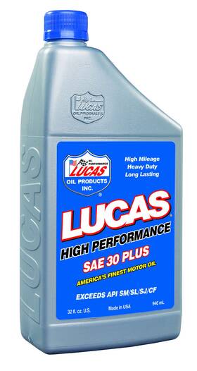 10053-6 Lucas Oil Motor - High Performance Plus 30w Conventional 1 Quart Set Of 6