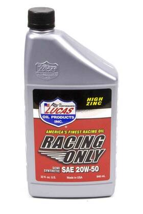10306 Lucas Oil Motor - Racing 20w50 Semi-synthetic 1 Quart Each 10306 Lucas Oil Motor - Racing 20w50 Semi-synthetic 1 Quart Each