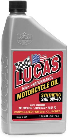 0w-40 Lucas Oil 10718 Synthetic Motor 0w40 - 1 Quart Engine