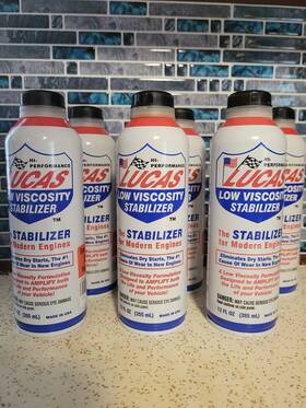 11097 Lucas Oil 6 Low Viscosity Stabilizer Synthetic Engine Treatment 12 Oz