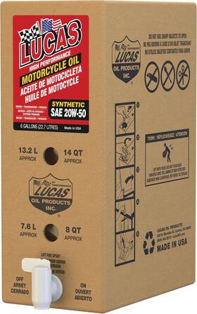 18043 Lucas Oil Synthetic Motorcycle 6g Black 20w-50 1x1/6 Gallon