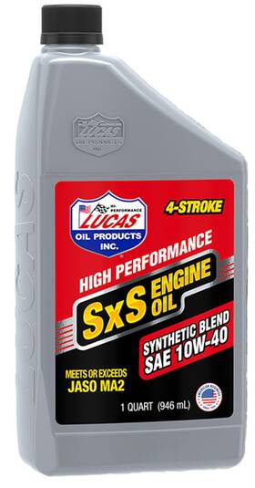 Lucas Oil Luc11196 Motor - Sxs 10w40 Semi-synthetic 1 Quart Bottle Each