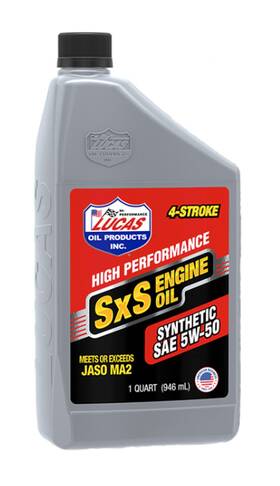Luc11208 Lucas Oil Motor - Sxs 5w50 Synthetic 1 Quart Bottle Each