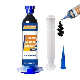 Luxfinish 749889577622 Rtv Silicone Sealant Adhesive 100% Waterproof Caulk For Black