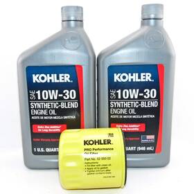 02-s1 Maintenance Kohler 10w30 Synthetic Blend Engine Oil 2 Qts And 52 050 Filter