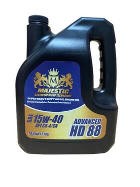 Maj15w40g Majestic Heavy Duty Synthetic Blend 15w40 Motor Oil Api Ck-4/sn Hd 88 1 Gallon