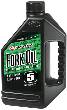 54916 Maxima 051027003383 5wt Standard Hydraulic Fork Oil - 16 Oz. Bottle Black