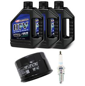 Maxima Hf147/4929/30-87901 Oil Change Kit Yamaha Raptor 660 2001-2005 Yfm660r And Ngk Spark Plug 10w40