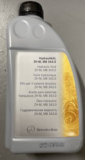 Mercedes-benz 000989910309 Genuine Zh-m Convertible Top Hydraulic Fluid 1 Liter