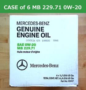 0w-20 Mercedes-benz 071924405493 Case Of 6 Genuine Engile Oil Sae Mb 229.71 000989830211