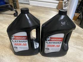 Mercury 92-8m0078630 4 Stroke Synthetic Blend 25w-40 Engine Oil 2 Gallons Sealed