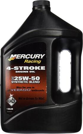 Mercury Fba 8m0078014 Oem Verado 4-stroke Engine Oil Sae 25w-50 Synthetic Blend One Gallon