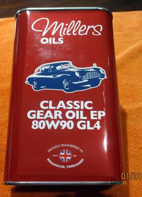 Mil-1010 Millers Oils - Classic British Car Gear Oil Ep 80w90 Gl-4 0ne Liter