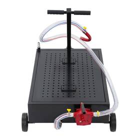 Xw021-228 Mlonausz Large Oil Drain Pan Garage Shop Coolant Fluid Drip Leak Ribbed Black