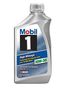 103535-1 Mobil 1 Motor Oil - High Mileage 10w30 Synthetic Quart Each
