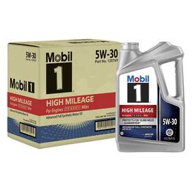 120769-1 Mobil 1 High Mileage Engine Oil 5w30 5 Quart Jug Sold Individually
