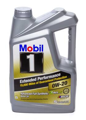 120903-1 Mobil 1 Motor Oil - Extended Performance 0w20 Synthetic 5 Quart Each 120903-1 Mobil 1 Motor Oil - Extended Performance 0w20 Synthetic 5 Quart Each