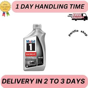 1242451 Mobil 1 Racing 4t Sae 10w-40 Full Advanced Synthetic Motorcycle Engine Oil - 1qt