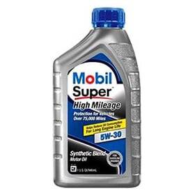 124393 Mobil 1 Super High Mileage Sae 5w-30 Synthetic Blend Motor Oil Quart 124393 Mobil 1 Super High Mileage Sae 5w-30 Synthetic Blend Motor Oil Quart