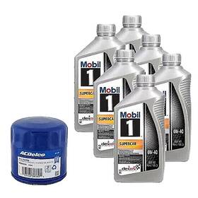 91605090 Mobil 1 0w40 Dexos R 12 Quart Oil/ac Delco Pf64 Filter Change Kit