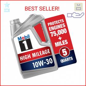 112792 Mobil 1 High Mileage Full Synthetic Motor Oil 10w-30 5 Quart
