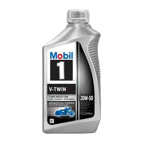 124695 Mobil 1 V-twin Full Synthetic Motorcycle Oil 20w-50 Quart