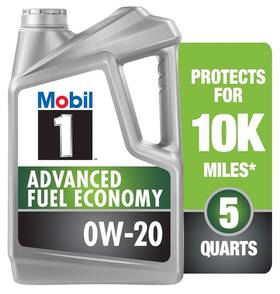 255294 Mobil 1 Advanced Fuel Economy Full Synthetic Motor Oil 0w-20 5 Quart