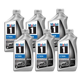 Mobil 401933467095 1 V-twin 20w50 Motor Oil 6 Quarts For Motorcycles