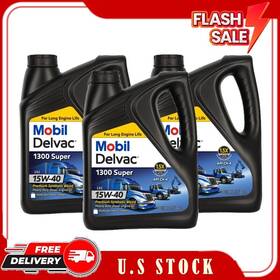 128067 Mobil Delvac 3 Pack Premium Synthetic Blend Diesel Engine Oil 15w-40 1 Gallon