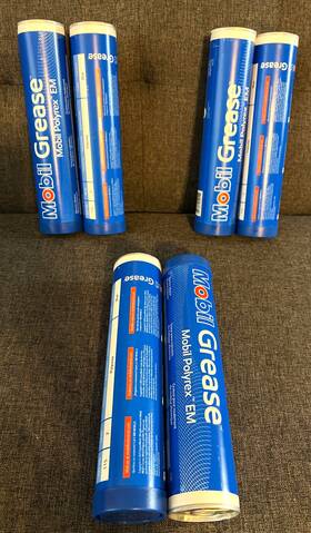 M6057b Mobil Grease Mobile Polyrex Em Electric Motor Bearing 13.7oz 2 Tubes