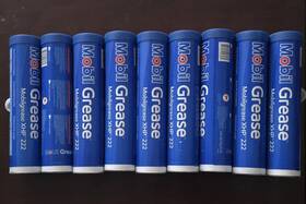 Mobil M6765b Mobilgrease Xhp 222 Blue Grease Cartridges 9pc 123.3oz Total 13.7 Oz Each