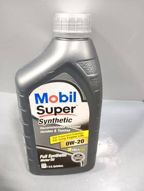 M7017b Mobil Super 0w-20 Full Synthetic Motor Oil 1qt