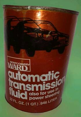 022160 Montgomery Ward Vintage Transmission Fluid 1 Quart Can