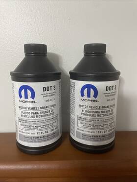 04318080ac Mopar Dot 3 Motor Vehicle Brake Fluid - Lot Of 2 12 Oz