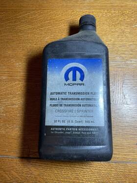 05127382ab Mopar Crossfire And Sprinter Automatic Transmission Fluid