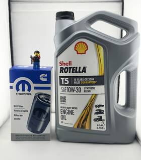 Mopar 50045130aa 5083285aa Ram Oil Filter Rotella T5 10w-30 Hd Diesel 3 Gallons
