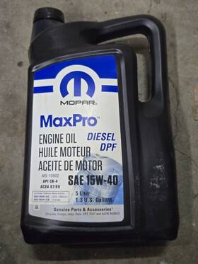 68218941ac Mopar Maxpro Diesel Engine Oil 15w-40