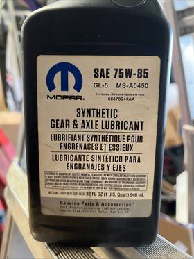68378949aa Mopar Differential Fluid