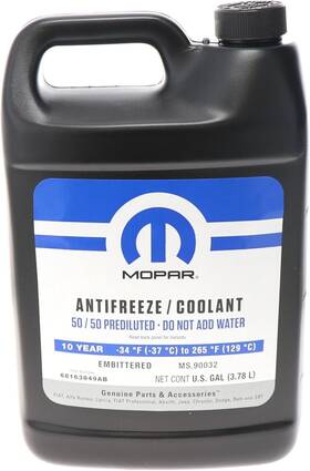 68163849ab Mopar Fba 10 /150 000 Mile Coolant 50/50 Premixed 1 Gallon 68163849ab Mopar Fba 10 /150 000 Mile Coolant 50/50 Premixed 1 Gallon