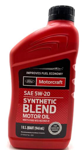 Motorcraft 031508055940 Sae 5w-20 Synthetic Blend Motor Oil 1 Quart Case Of 12