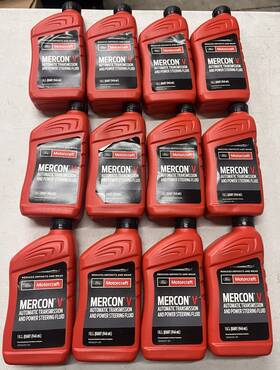1041696 Motorcraft Set Of 12 Mercon V Automatic Transmission And Power Steering Fluid