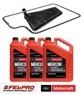 F6tz-7a191-a Motorcraft / Felpro Ft114 Xt55q3m Oem Ford 4r100 Transmission Service Kit And Fluid For 99-03 F-250/f-350/excursion