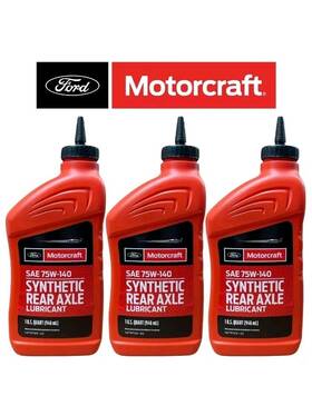 Xy75w140qlea Motorcraft 75w140 Synthetic Gear Oil Fluid Rear Axle Lubricant Ford Oem - 3 Pack