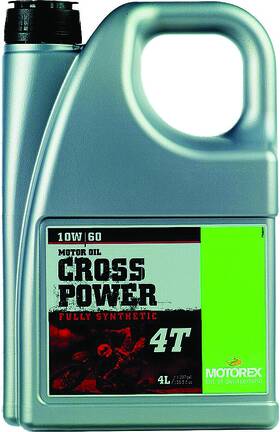 306217 Motorex 10w-60 Cross Power 4t 4-stroke Full-synthetic Engine Oil 4l